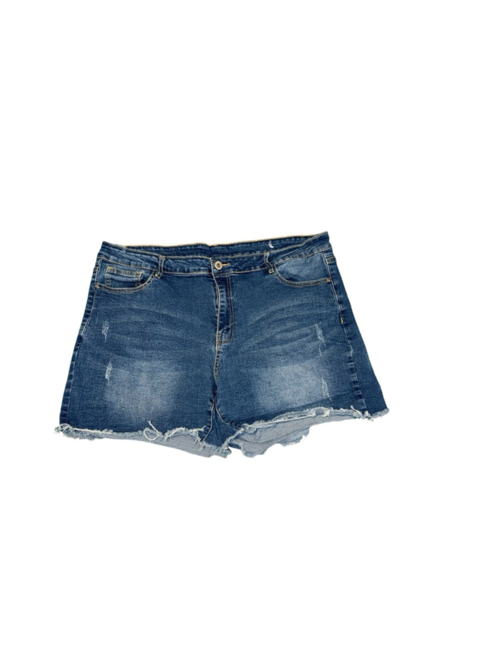 California Vintage Distressed Denim Shorts | Women’s Size 18 | Medium Wash